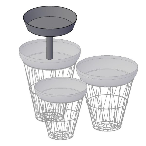 Metall Etagere, 2-stufig (Zubehörartikel)