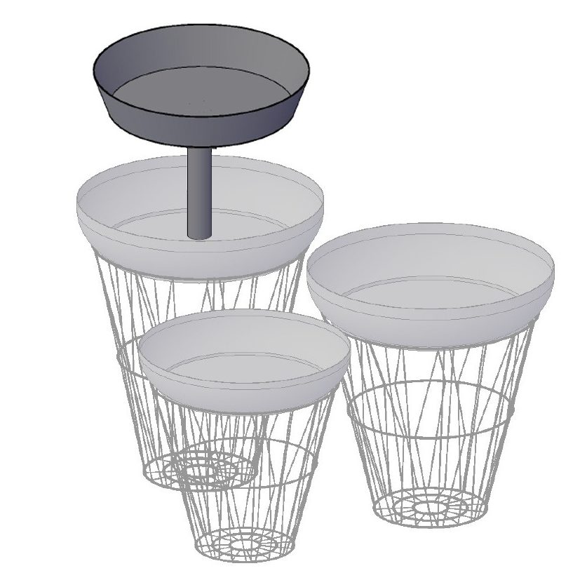 Metall Etagere, 2-stufig (Zubehörartikel)