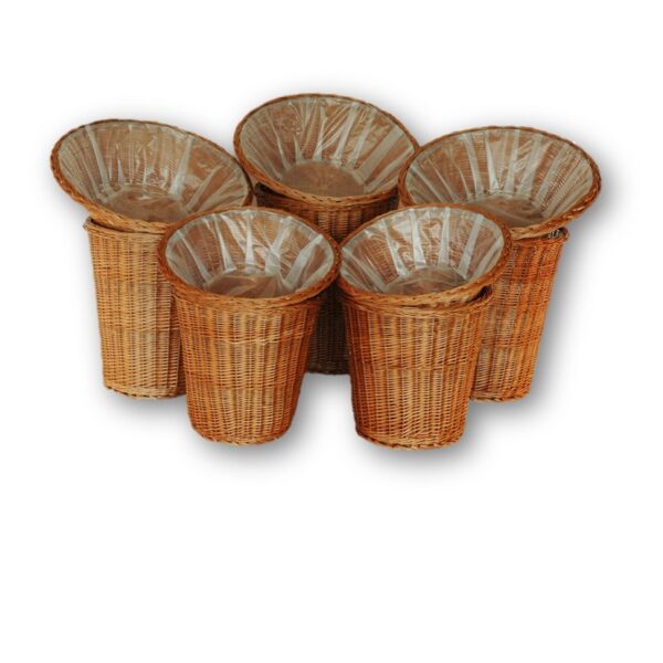 Weidenkorb 5er Set mit Folie