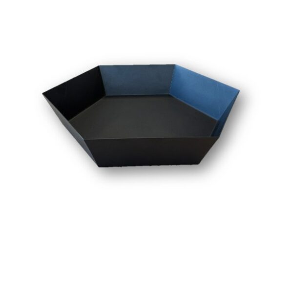 Hexagon Metallschale schwarz