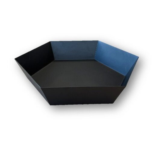 Hexagon Metallschale schwarz
