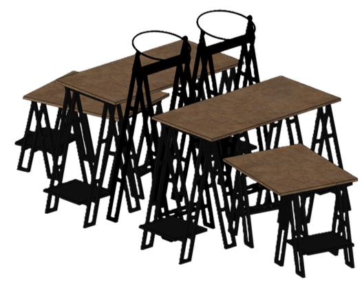 Sale Station Tisch-Set L